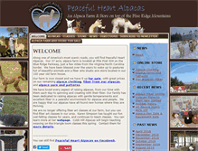 Tablet Screenshot of peacefulheartalpacas.com